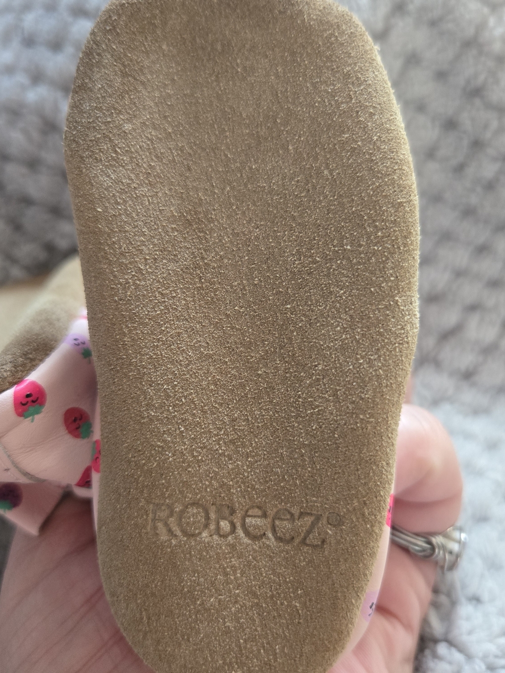 Robeez Berry Sweet Leather Soft Sole Moccasins Pink 0-6 Months - Picture 5 of 6